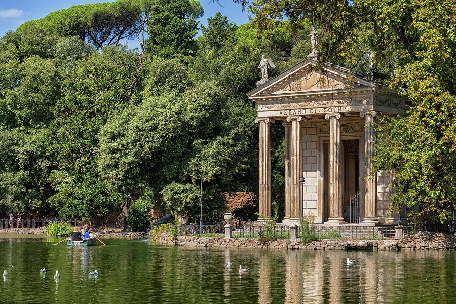 Lake in Villa Borghese Gardens in Rome Photograph by Artur Bogacki