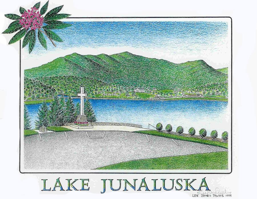 Lake Junaluska Drawing - Lake Junaluska by Lee Pantas Lake Junaluska Drawing - Lake Junaluska by Lee Pantas