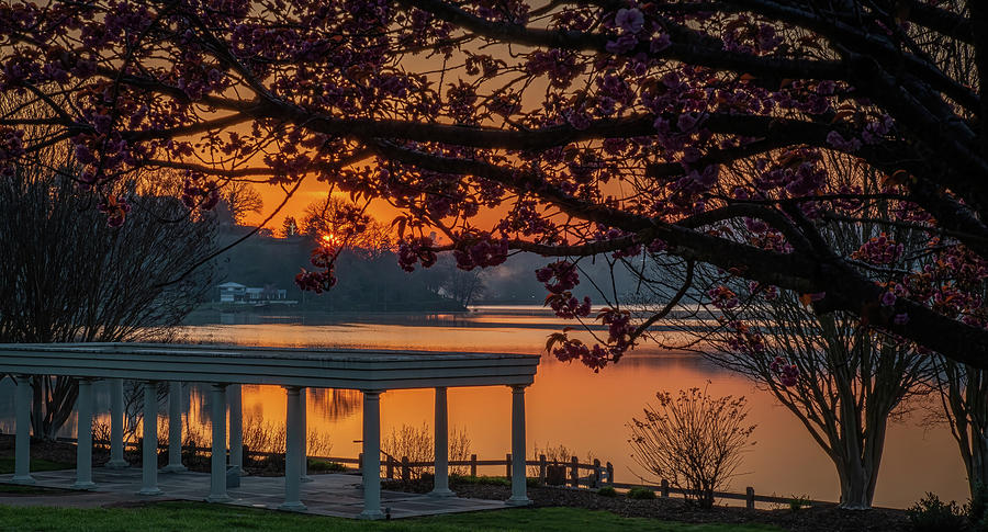 Lake Junaluska Sunrise Photograph by Robert J Wagner