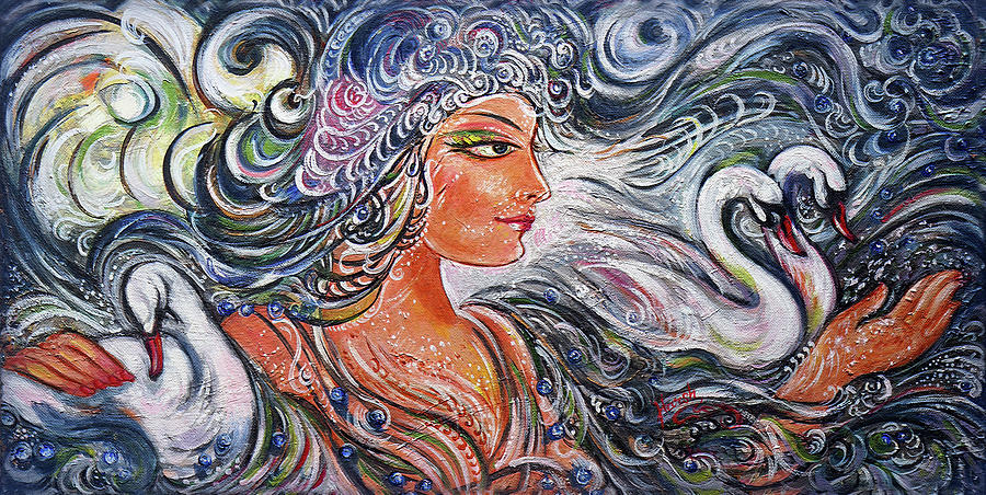 Lake Lady Painting by Harsh Malik