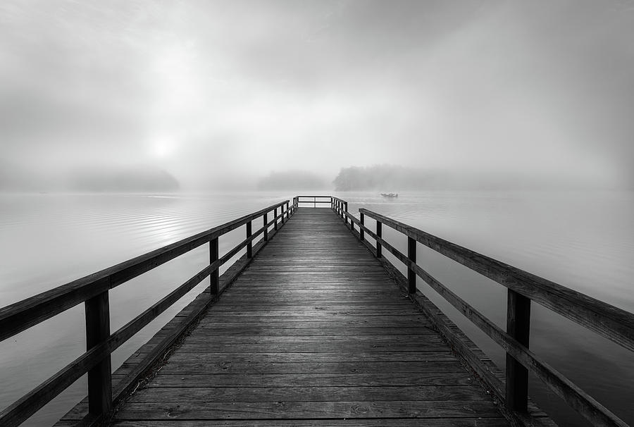 Lake Lamar Bruce In Black And White Photograph by Jordan Hill
