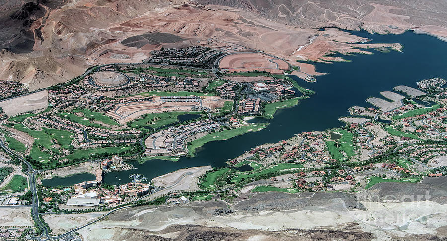 Lake Las Vegas Aerial View Photograph by David Oppenheimer