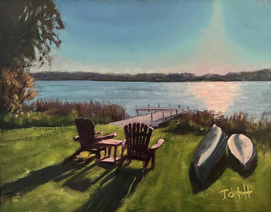 Lake Life Painting by Laura Toth