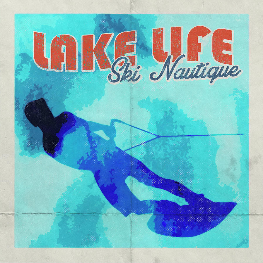 Lake Life Ski Natique Digital Art