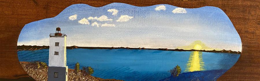 Lake Lighthouse Painting by Charles Benavidez
