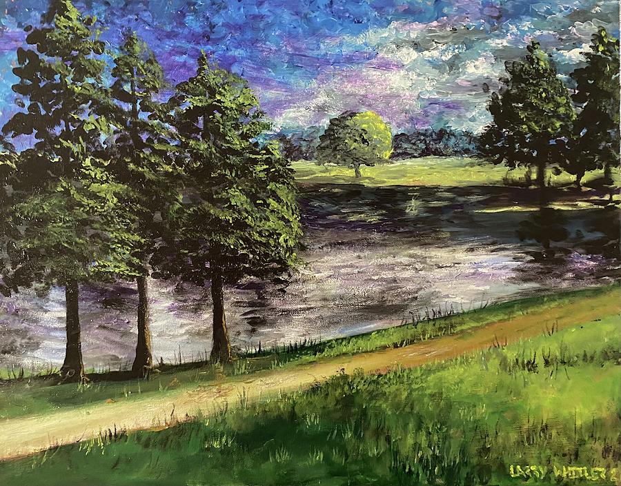 Lake Lillian Painting by Larry Whitler
