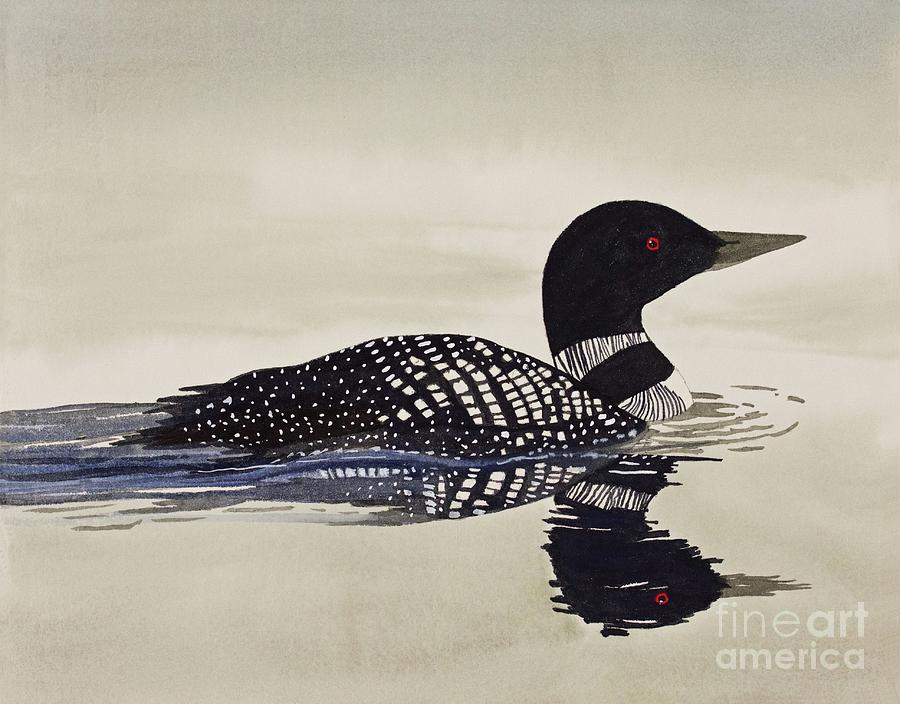 Lake Loon Painting by Norma Appleton