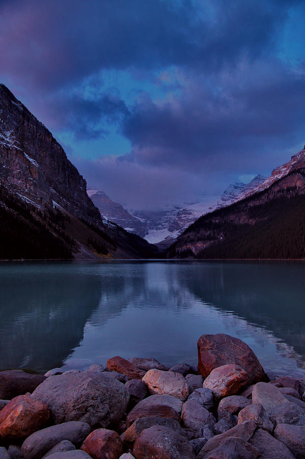 Lake Louise In Early Morning Light Photograph by Stephen Vecchiotti