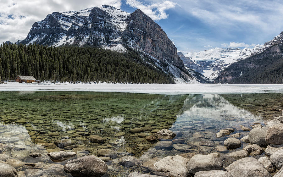 Lake Louise, Mid May, Mid Day Photograph by Belinda Greb