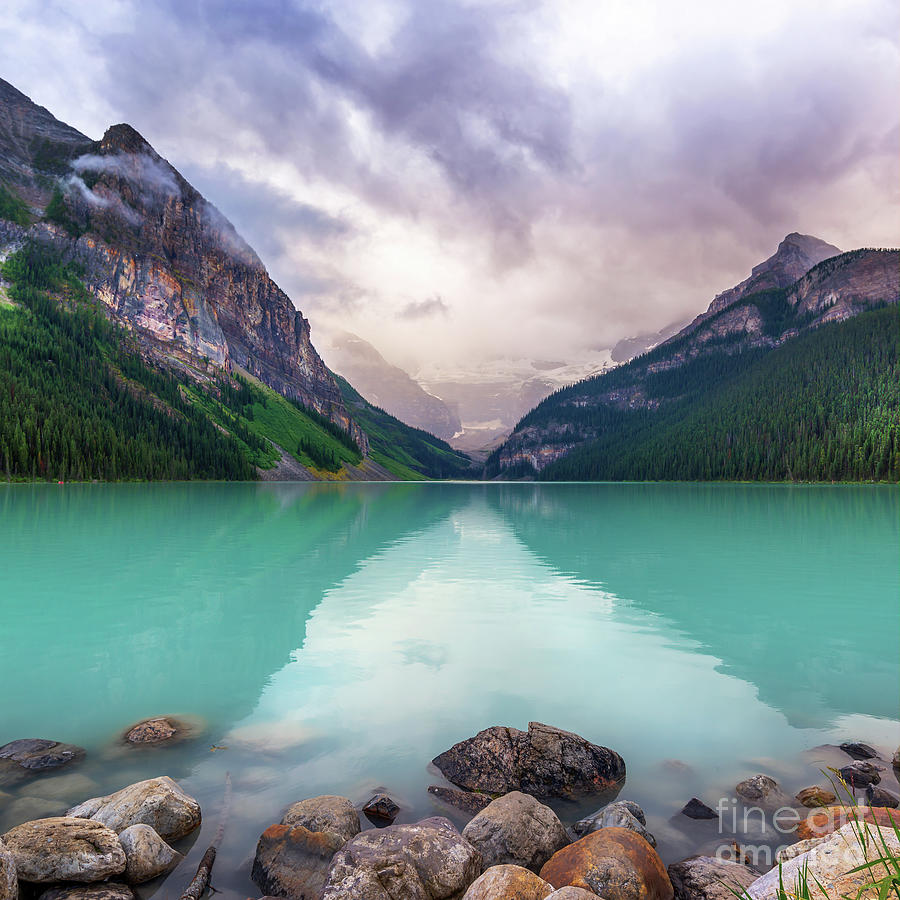 Lake Louise reflections, Alberta, Canada Photograph by Delphimages Photo Creations
