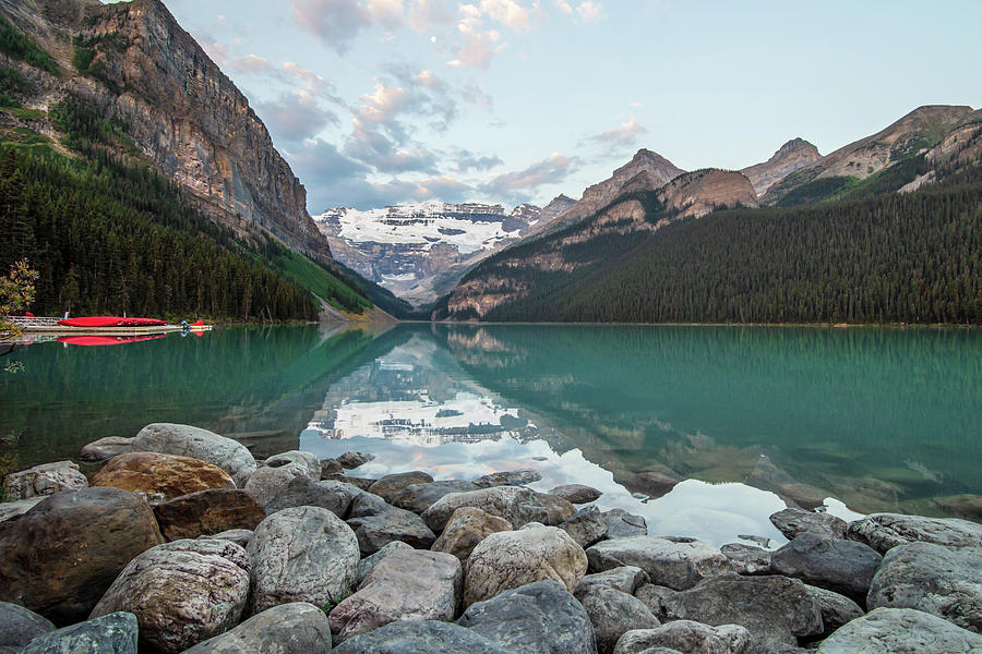 Lake Louise Sunrise Photograph by Geoffrey Coulthard