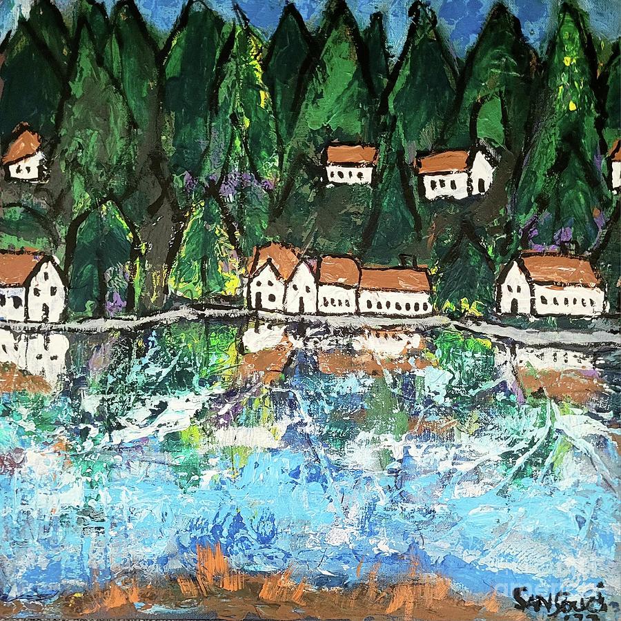 Lake Louise Washington Painting by Mark SanSouci