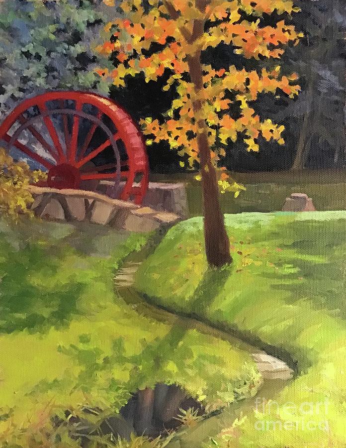 Lake Louise Waterwheel 2 Painting by Anne Marie Brown