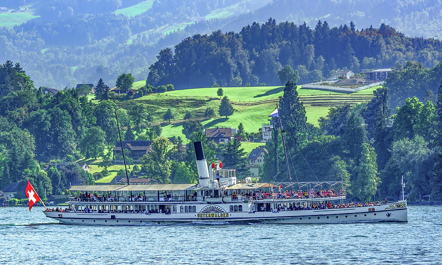 Lake Lucerne Dinner Cruise     Photograph by Marcy Wielfaert