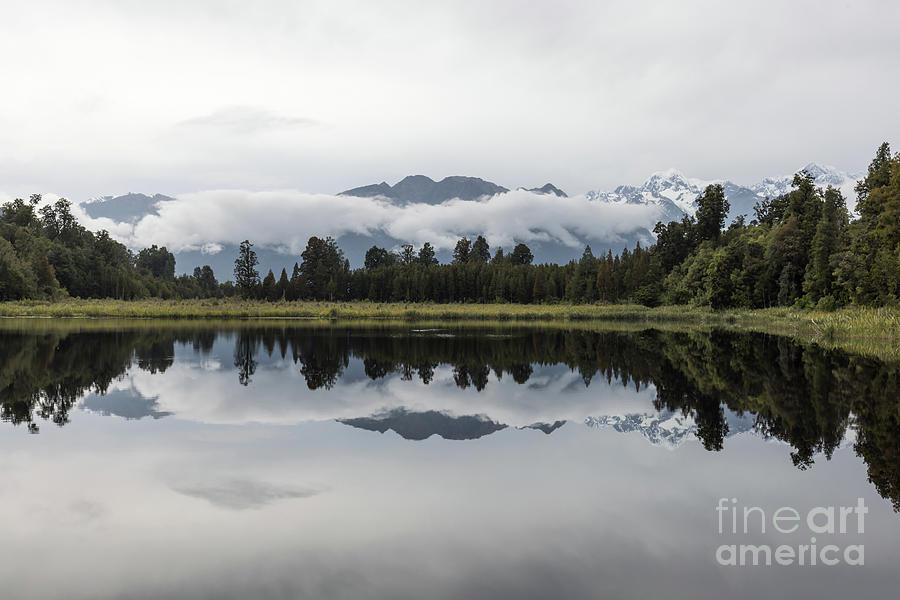 Lake Matheson Fog and Reflections Photograph by Eva Lechner