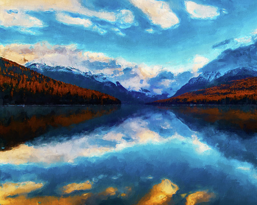 Lake McDonald, Glacier National Park - 01 Painting by AM FineArtPrints