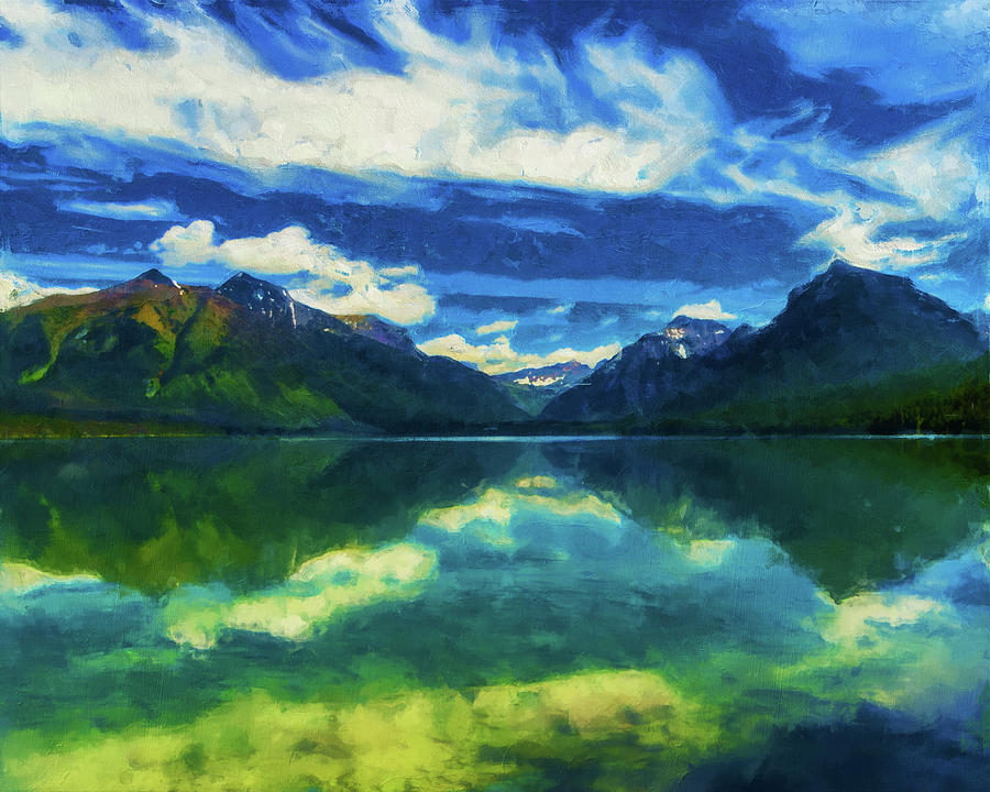 Lake McDonald, Glacier National Park - 03 Painting by AM FineArtPrints