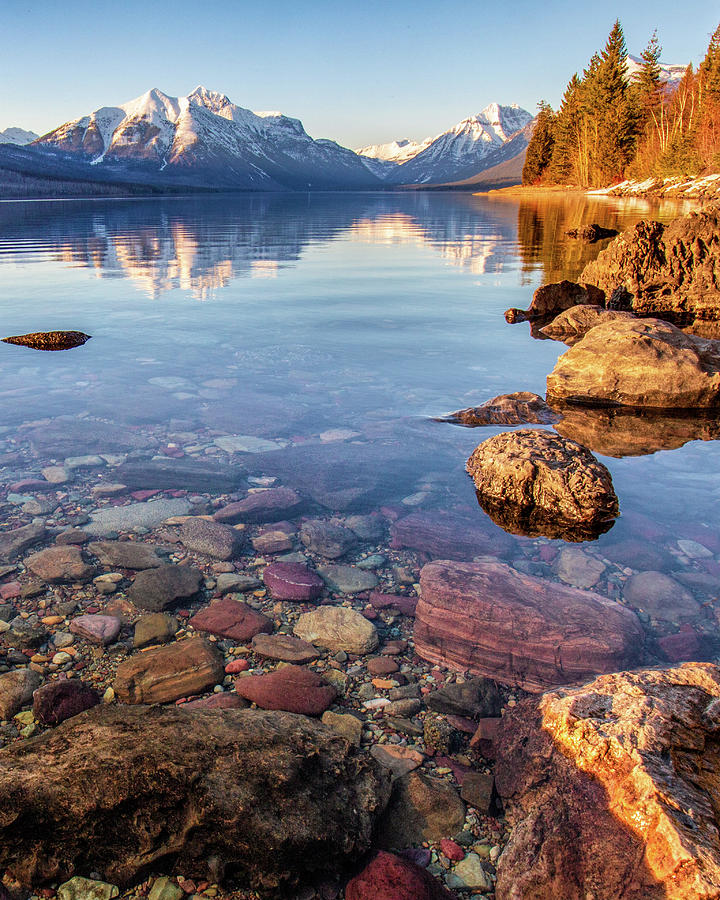 Lake McDonald with Colorful Rocks Photograph by Jack Bell