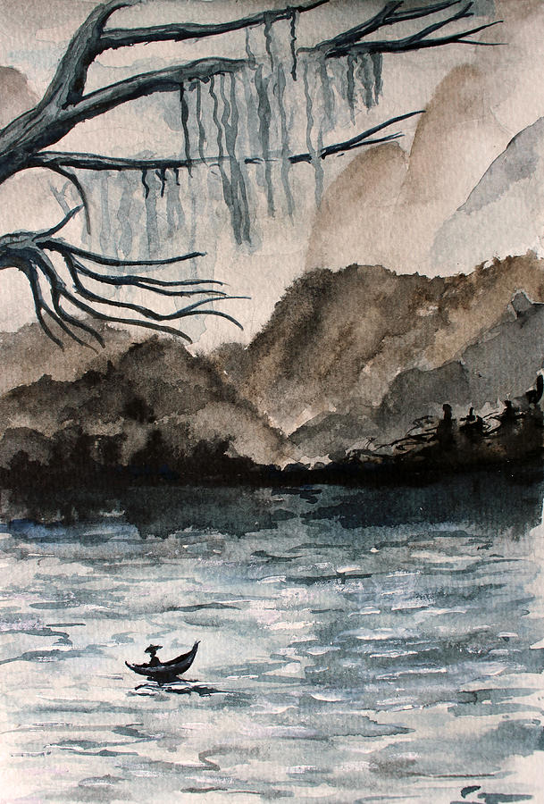 Lake Painting by Medea Ioseliani