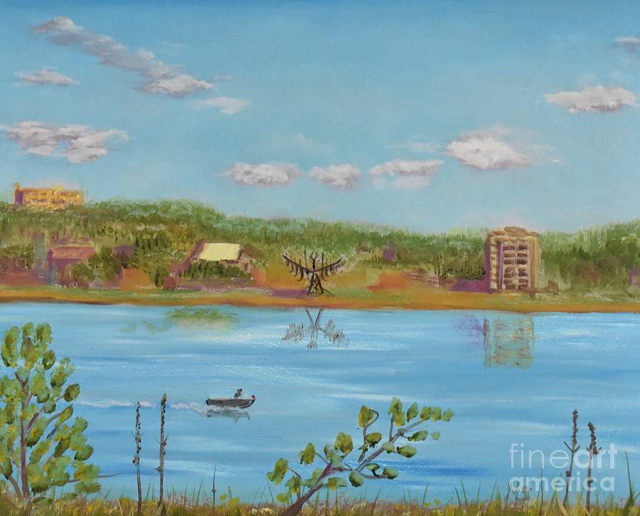 Lake Memories Painting by Monika Shepherdson