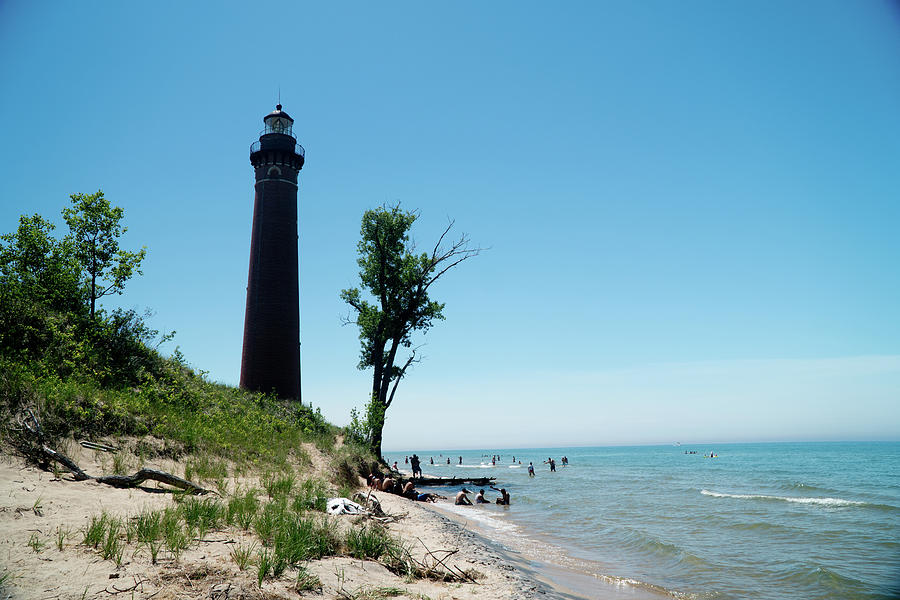 Lake Michigan and Little Sable Point Lighthouse Photograph by Rich S
