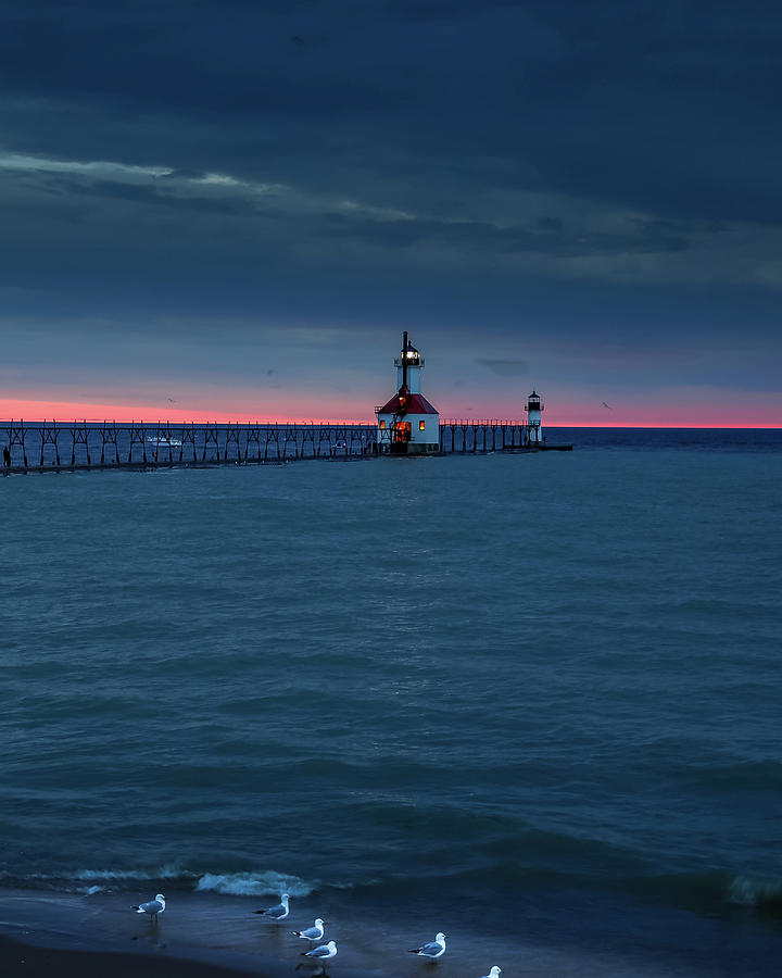 Sunset Photograph - Lake Michigan by Brian Venghous