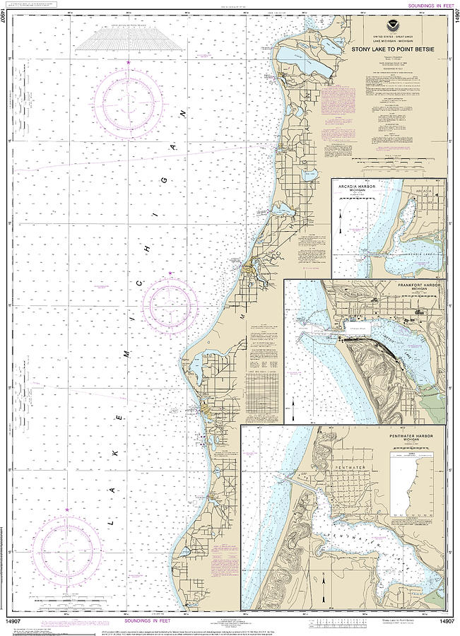 Lake Michigan Stony Lake to Point Betsie Nautical Chart 14907 Digital ...