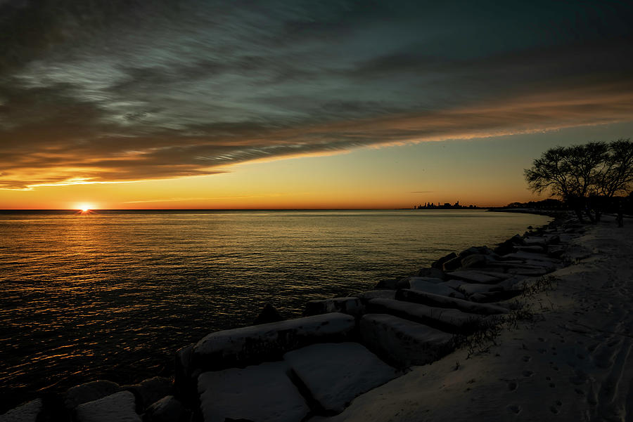 Lake Michigan Sun rise scene Photograph by Sven Brogren