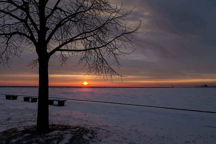 Lake Michigan Sunrise Photograph by Andrew Pacheco