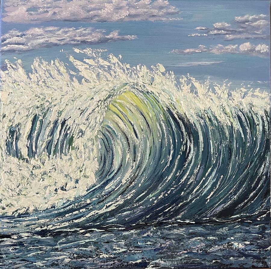 Lake Michigan Wave Painting by Lisa White