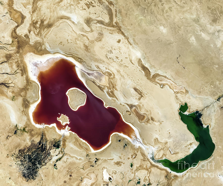 Lake Milh Iraq From Space Photograph by M G Whittingham | Pixels