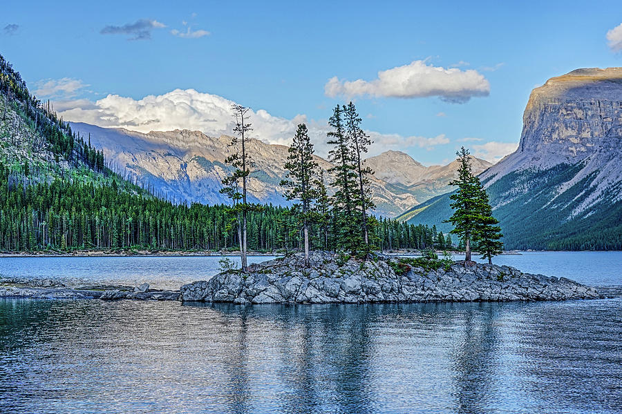 Lake Minnewanka Tree Island Banff National Park Alberta Canada Canadian Rockies Photograph by Toby McGuire