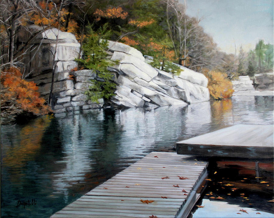 Lake Minnewaska, November Painting by Kathryn Donatelli