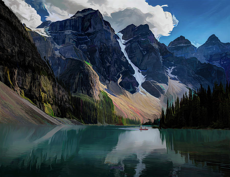 Lake Moraine Digital Art by Bruce Bonnett