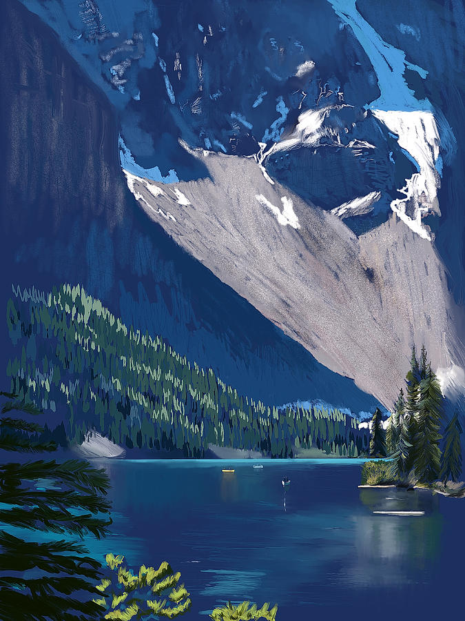 Lake Moraine Painting