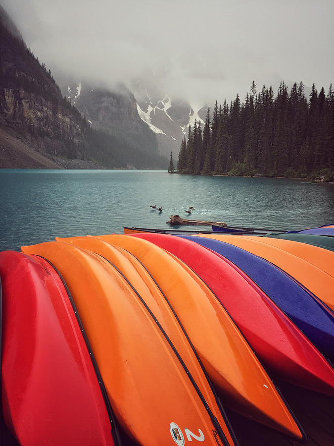 Lake Moraine vertical  Photograph by Jonathan Nguyen