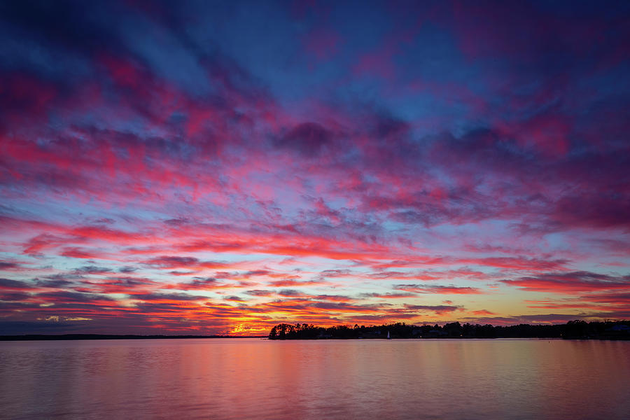Lake Murray January Sunset Photograph by Charles Hite