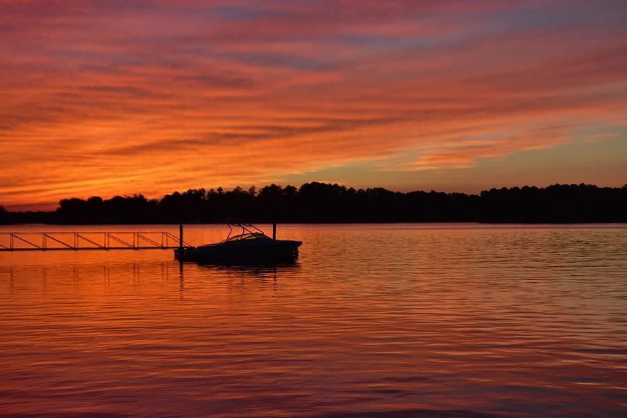 Sunset Photograph - Lake Murray SC Tranquility by Lisa Wooten