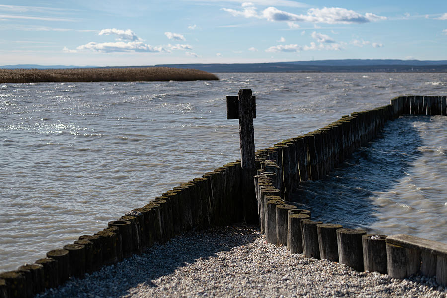 Lake Neusiedlersee On A Sunny Day In Winter Photograph