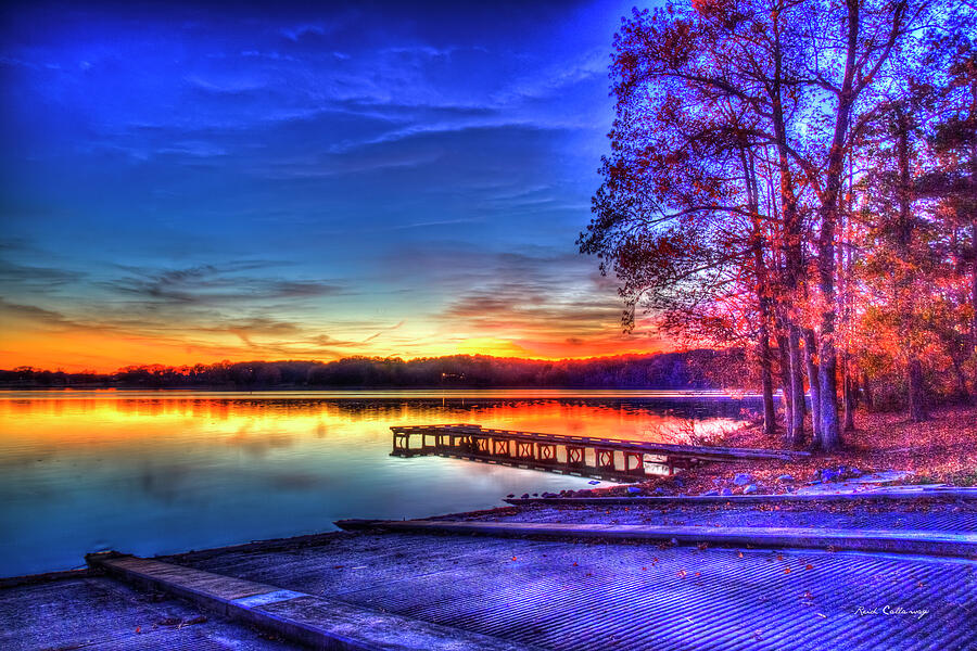 Lake Oconee GA Good Bye Until Tomorrow 8 Fall Leaves Sunset Landscape ...