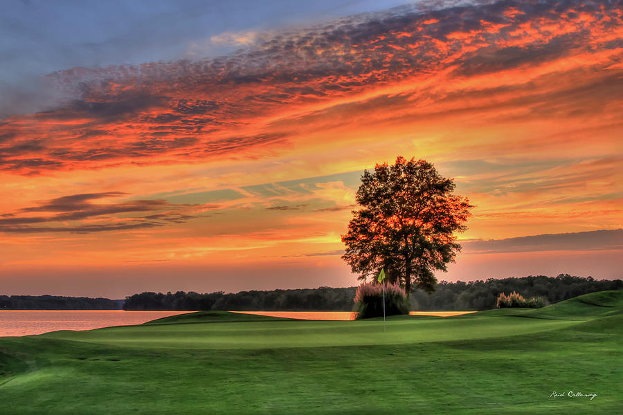 Lake Oconee GA Sun Drenched The Landing Reynolds Plantation Golf Landscape Art Photograph by Reid Callaway