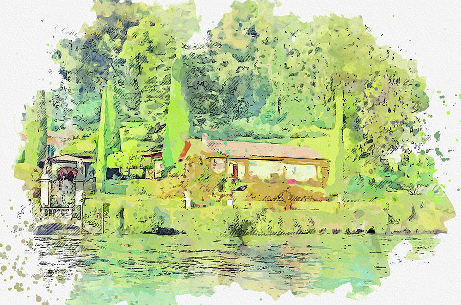 .lake Of Como. Villa La Cassinella Painting