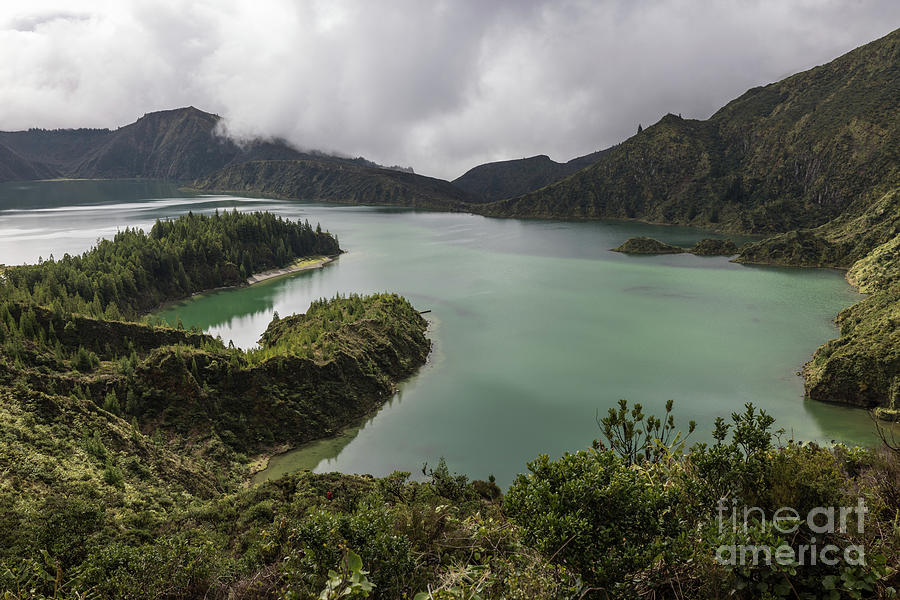 Lake Of Fire Photograph - Lake of Fire,Sao Miguel,Azores by Eva Lechner