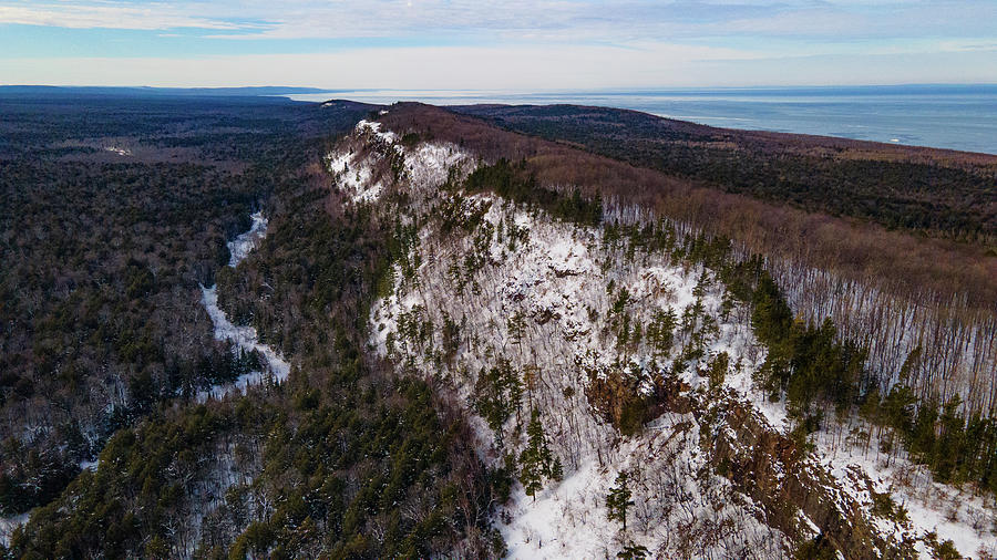 Lake of the Clouds in Michigan winter. Photograph by Eldon McGraw