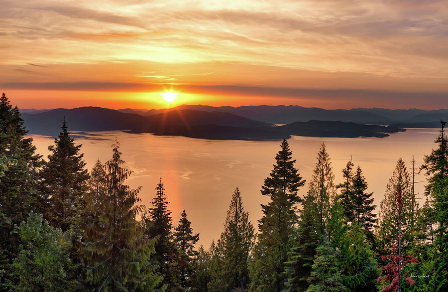 Lake Pend Oreille Sunset View 2 Photograph by Leland D Howard