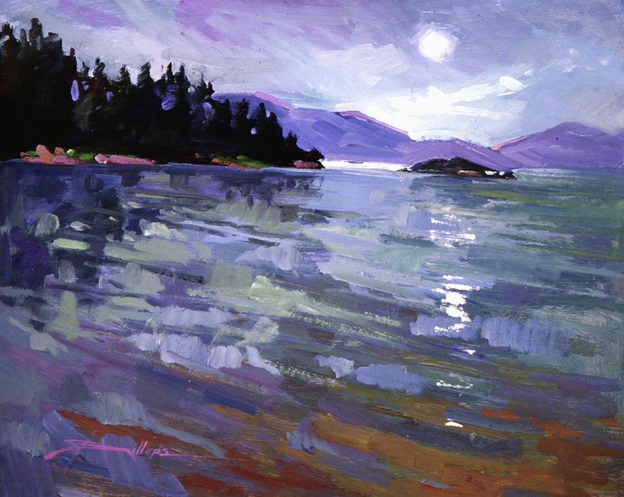 Lake PendOrielle Painting by Elizabeth - Betty Jean Billups
