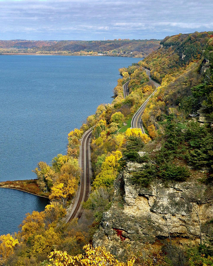 Lake Pepin in Autumn Photograph by Sarah Lilja Lake Pepin in Autumn Photograph by Sarah Lilja