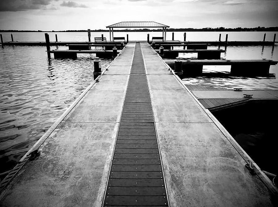 Lake Pier Photograph by Bob Mintie