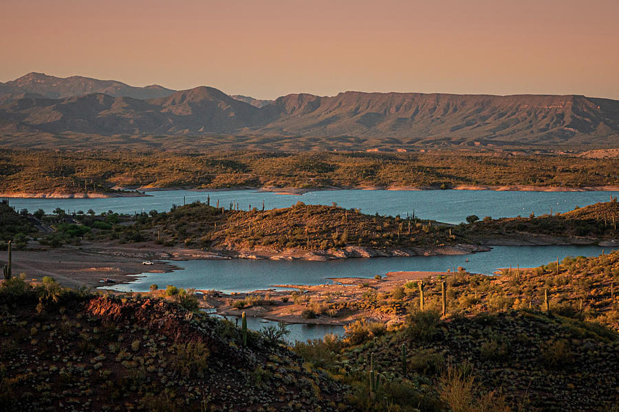 Lake Pleasant at Sunset Photograph by Linda Unger