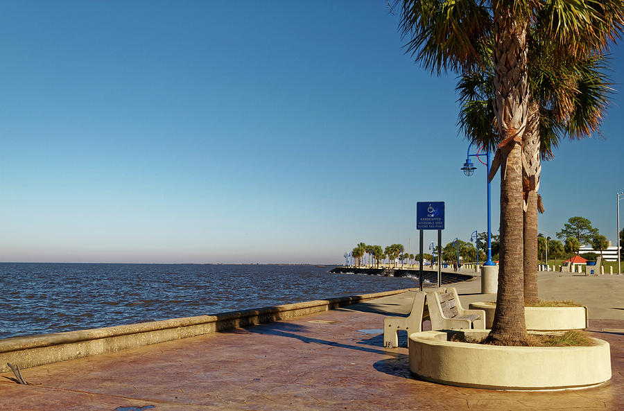 Lake Pontchartrain And Promenade Photograph By Sally Weigand